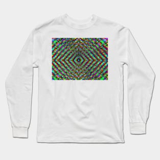 Frilly Watercolor Rainbow Fractal Long Sleeve T-Shirt